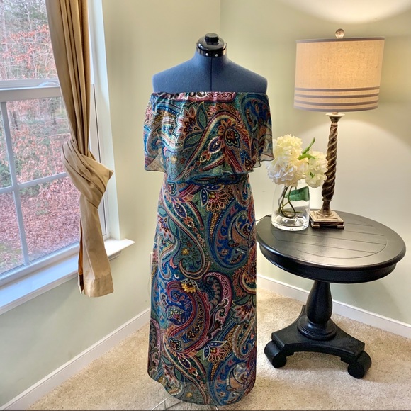 Ashley Stewart Dresses & Skirts - Ashley Stewart Multicolor Strapless Dress Size 14